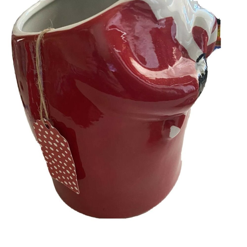 Whimsical Cupboard 10 Strawberry Street Gnome Santa Cookie Jar Canister 13" New - Picture 7 of 11